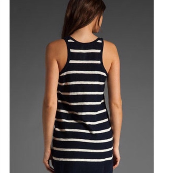 Vince Striped Scoop Neck Sweater Tank Size Small - Picture 4 of 8